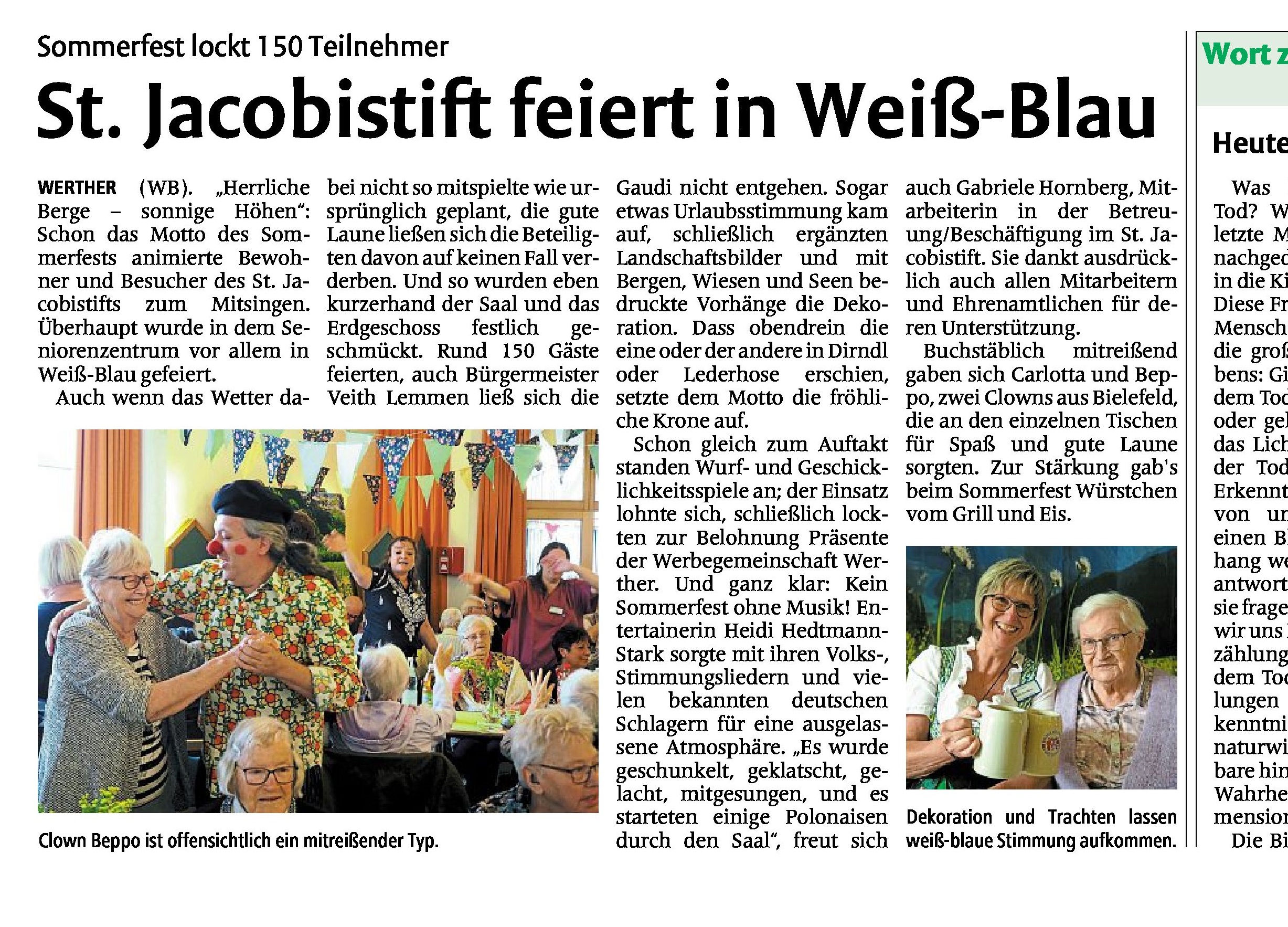 Mehr über den Artikel erfahren St. Jacobistift feiert in weiß-blau